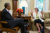 Sister Simone Campbell with President Obama